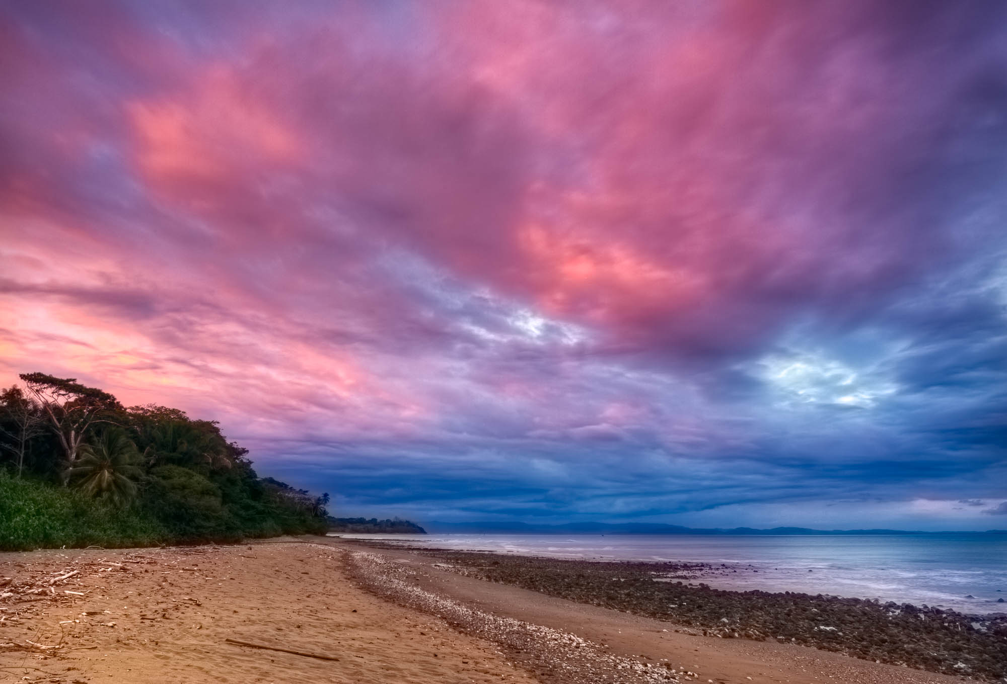 Sunset at the peninsula de Osa in Costa Rica
