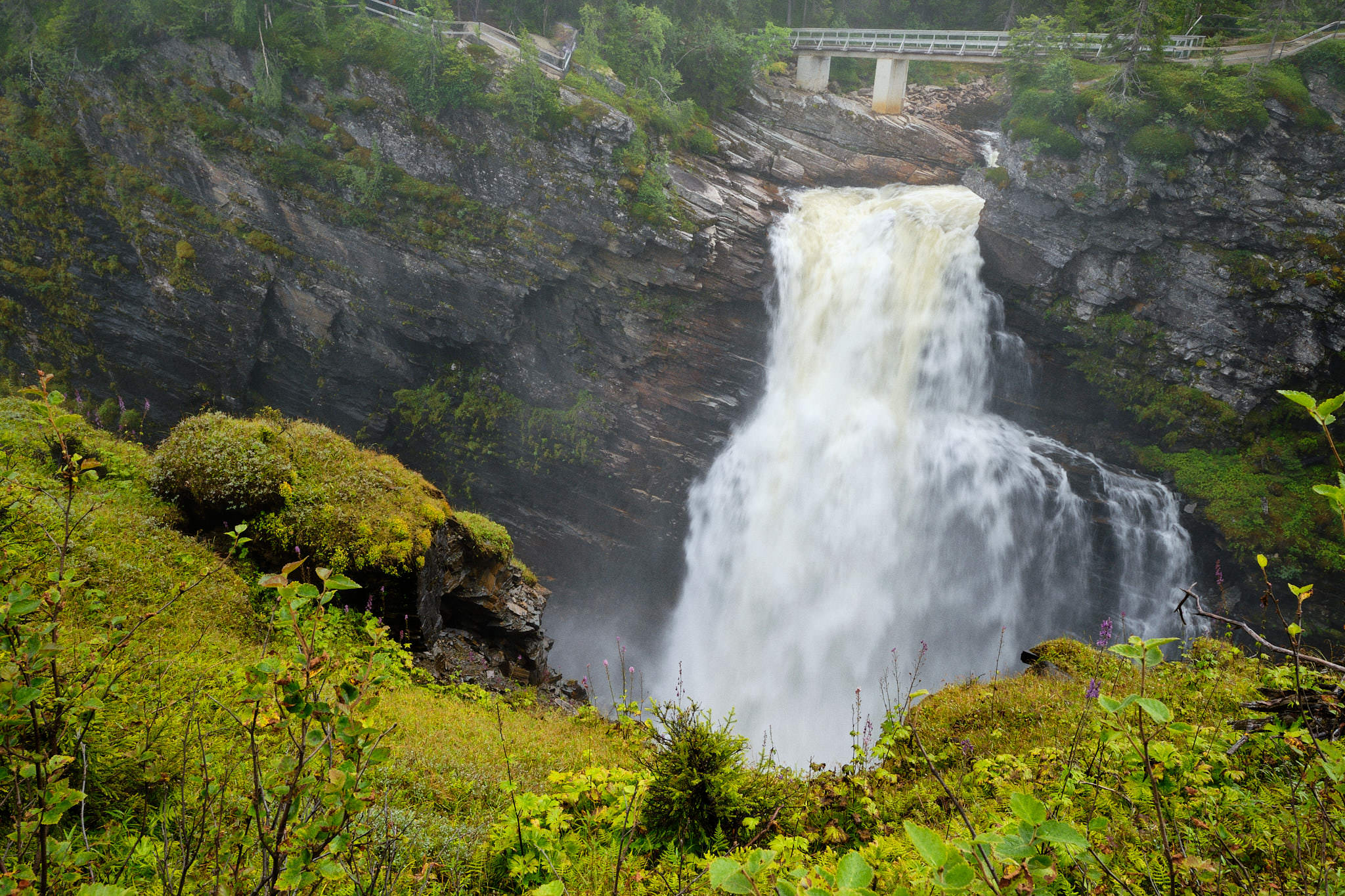 Hällingsåfallet am Vildmarksvägen - Schweden - Sweden