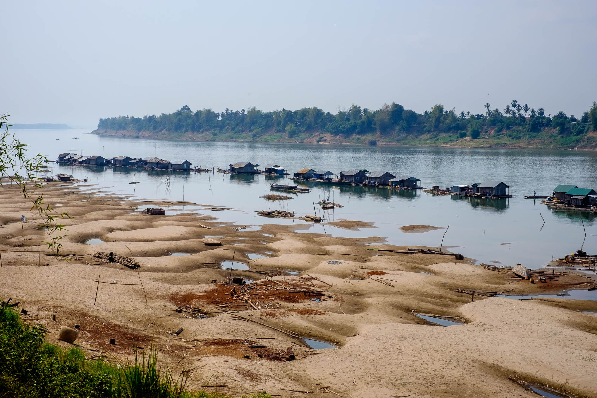 House boats at the Mekong River - Cambodia