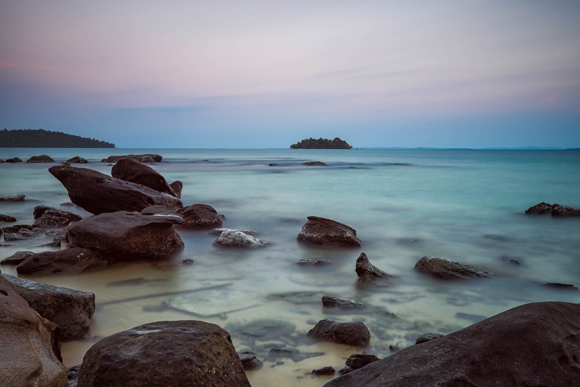 Sunset on the island Koh Rong - Cambodia